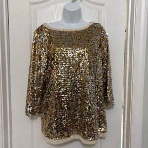 Gold Sequin Top